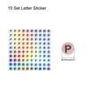 Unique Bargains Laser Capital Alphabet Round Self-Adhesive Reflective Letter Stickers 10 Pcs - 2 of 3