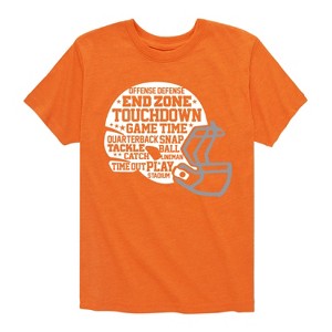 Boys' - Instant Message - Football Helmet Phrases Short Sleeve Graphic T-Shirt - 1 of 4