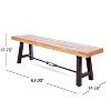 Modern Slat Design Gaylor Bench for outdoor dining and backyard-Christopher Knight Home - 3 of 4