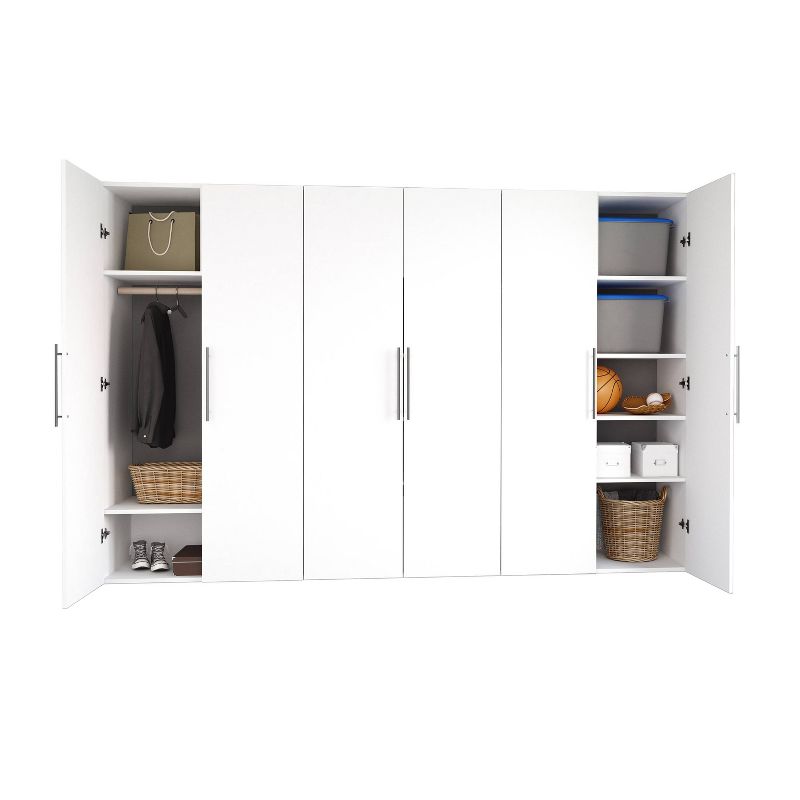 108&#34; Hangups with 3 Storage Cabinet Set White - Prepac, 3 of 9