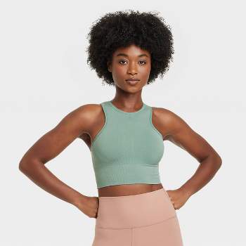 Women's Everyday Soft Light Support Strappy Sports Bra - All In Motion™  Fern Green XL