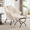 Lazy Chair With An Ottoman, Accent Chairs For Living Room With Armrests And A Side Pocket, Upholstered Sofa Chair, Corner Chair-Cuddlewood - 2 of 4