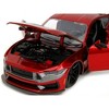 2024 Ford Mustang Dark House Candy Red with Gray Hood "Bigtime Muscle" Series 1/24 Diecast Model Car by Jada - 3 of 4