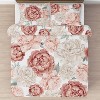 Sweet Jojo Designs Full/Queen Comforter Bedding Set Peony Floral Garden Pink and Ivory 3pc - 3 of 4