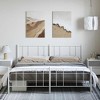 vidaXL White King Metal Bed Frame with Headboard & Slats, No Mattress, Easy Assembly - 3 of 4