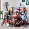 Lomsoe Christmas Moose Print Flannel Blanket - All Seasons Soft and Warm Perfect for Living Room Decor, Sofa, Bed, Travel - 4 of 4