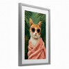 Stupell Industries Cozy Cat and Tropical Plants Framed Print Under Glass Art - 2 of 4