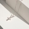 Girls' Teenie Tiny Cross Sterling Silver Necklace - In Season Jewelry - 4 of 4