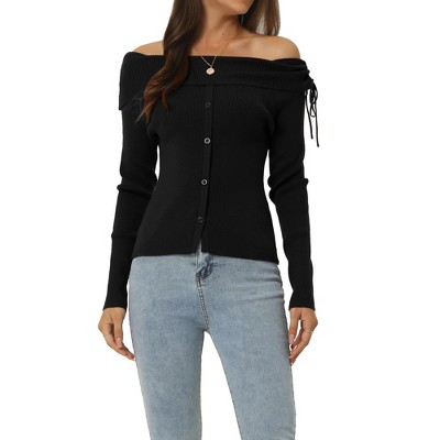Black off the shoulder top target clearance