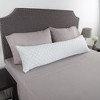 Memory Foam Body Pillow - Stay Cool Cover Provides Cooling Relief for Side, Stomach, Back Sleepers, and Pregnant Women by Lavish Home (White) - 4 of 4