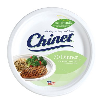 Chinet Dinner Disposable Plate - 70ct