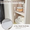 68" Tall Bathroom Storage Cabinet with Door and Drawer, Narrow Linen Tower Floor Cabinet for Bathroom with Adjustable Shelves - 3 of 4