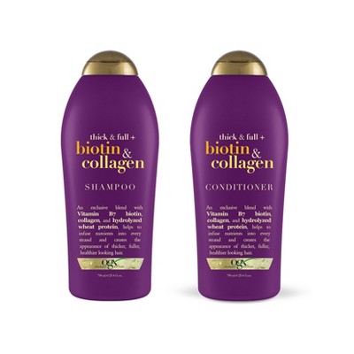 OGX Biotin & Collagen Salon Size  Shampoo and Conditioner - 2pc/25.4 fl oz