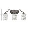 Toltec Lighting Zilo 3 - Light Vanity in  Graphite with 5" Black Fusion Shade - 2 of 2