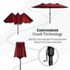 FONTOI Double Sided Outdoor Umbrella with Crank Handle, Rectangular Market Umbrella with 12 Ribs for Patio, Deck, Red, 106.2"*94.5"*181.1" - 4 of 4