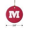 Monmouth College Primary Logo Porcelain Holiday Christmas Tree Ornament  2.8" (7.1 cm) - 3 of 4