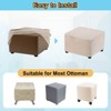 Unique Bargains Elastic Living Room Bedroom Square Foot Stool Cover - 4 of 4
