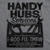 Mens Handy Hubs Services T Shirt Funny DIY Handyman Project Joke Tee For Guys - Crazy Dog Men's T Shirt - 2 of 4