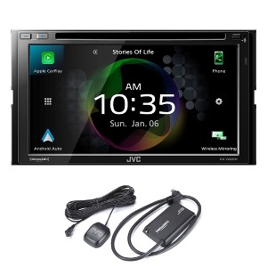 JVC KW-V960BW Wireless CarPlay Android Auto DVD Receiver - 1 of 4