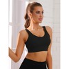 Allegra K Women's V-Neck Integrated Cup Sports Bra Push-Up Comfortable Double Straps Tank Tops - 4 of 4