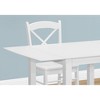 Dining Chair, Set Of 2, Side, Kitchen, Dining Room, White, Wood Legs, Transitional - 3 of 4