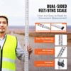 VEVOR Aluminum Grade Rod,9-Feet/8ths 3 Sections Telescopic Measuring Rod, Double-Sided Scale 1/8in Leveling Rod Stick, for Houses,Walls,Floors,White - 3 of 4