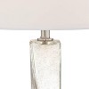 360 Lighting 32 1/4" Tall Twist Large Modern Luxe End Table Lamp Crackle Silver Finish Mercury Glass Single White Shade Living Room Bedroom Bedside - image 3 of 4