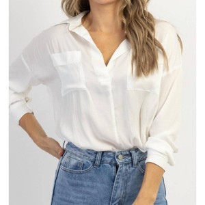 Women's LA BELLA VITA POCKET BLOUSE - MIOU MUSE - 1 of 4