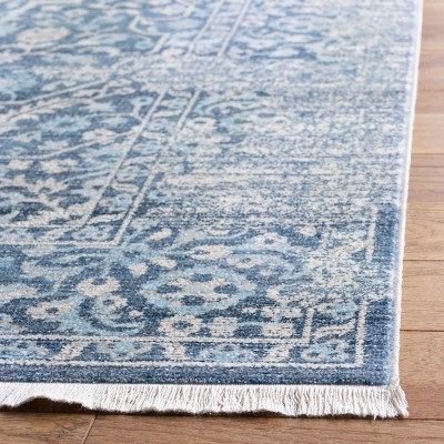 Hand-knotted Blue Synthetic Persian Style 4' x 6' Area Rug