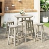 WestinTrends Malibu All Weather Hdpe Outdoor Patio Bar Height Dining Set (5-Piece) - 2 of 4