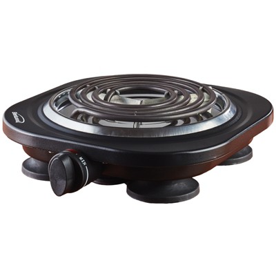 Brentwood 1000 Watt Single Electric Burner In Black : Target