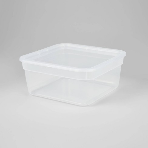 70qt Clear Storage Box with White Lid - Room Essentials™