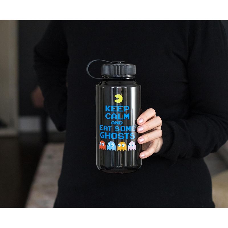 Just Funky Pac-Man "Keep Calm and Eat Some Ghosts" Plastic Water Bottle | Holds 32 Ounces, 2 of 7