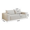 Modern Upholstered Loveseat Sofa with Deep Seat and Wide Armrests for Living Room or Apartment -3irtyhousy - 4 of 4