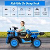 24V Ride-On Dump Truck, 2-Seater Remote Control Construction Car with Electric Dump Bed, Extra Shovel, 2WD/4WD, Music Player  for Kids - 3 of 4
