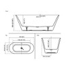 Cesicia 66 in-L x 29 in-W x 23 in-H Glossy White Freestanding Soaking Bathtub - 4 of 4