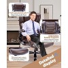 Grungis PU Leather Swivel Office Chair with Wheels,Modern Gaming Chair with Adjustable Height and Thigh Exerciser,Computer Chair for Office - 4 of 4