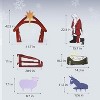 VINGLI Outdoor Nativity Scene, Large Holy Family Nativity Set Outside Display Christmas Decorations for Front Yard and Lawn-Colored Santa - 4 of 4