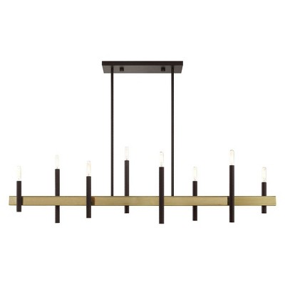 Livex Lighting Denmark 8 - Light Chandelier in  Bronze/Antique Brass