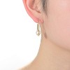 Guili Stylish Sterling Silver 14K Gold Plated Earrings with Freshwater Pearls, featuring chic hoop design that adds elegance to any look. - 3 of 3