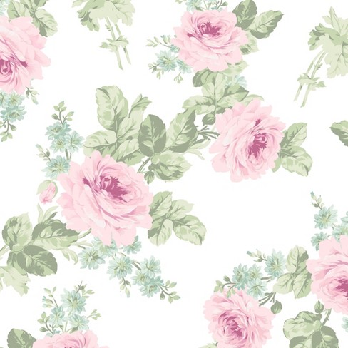 Rachel Ashwell Royal Bouquet Pink Wallpaper - image 1 of 4