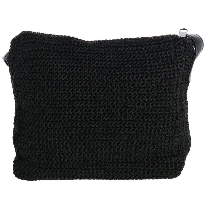 CTM Women's Crochet Crossbody Bag with Front Flap, 3 of 7