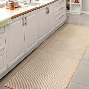 JONATHAN Y Cole Modern Minimalist Pinstripe High-Low Area Rug - 1 of 4