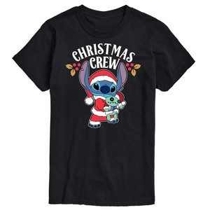 Men's - Lilo and Stitch - Christmas Crew Short Sleeve Graphic T-Shirt - 1 of 4