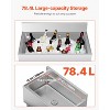 VEVOR Commercial Ice Bin, 78.4 L Underbar Ice Bin, 30 x 19 x 37 in Stainless Steel Ice Chest with Sliding Lid, Bottle Holders, Silver - 3 of 4