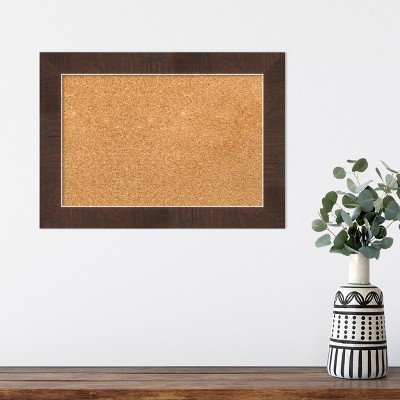 Wildwood Brown Narrow Framed Corkboard with Natural Cork