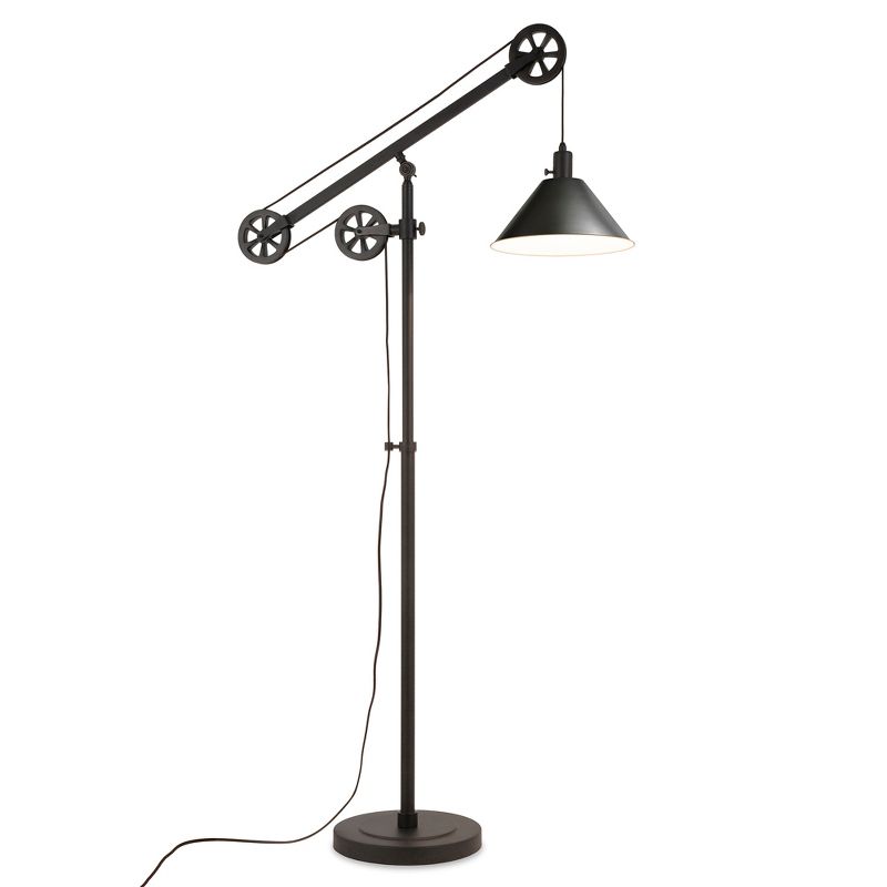 Hampton & Thyme Pulley System Floor Lamp with Metal Shade, 4 of 14