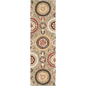 Suzani SZN374 Hand Hooked Indoor Indoor Rugs - Safavieh - 1 of 4