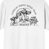 Elevation 7573 Cadillac North Ridge Trail Maine Mushroom Crew Neck Short Sleeve Men's White T-Shirt - 4 of 4