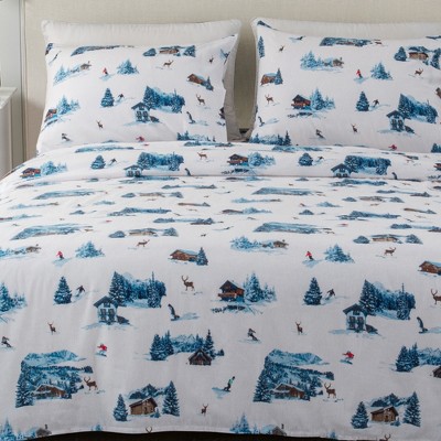 100% Cotton Outdoor Print Flannel Sheet Set - Great Bay Home